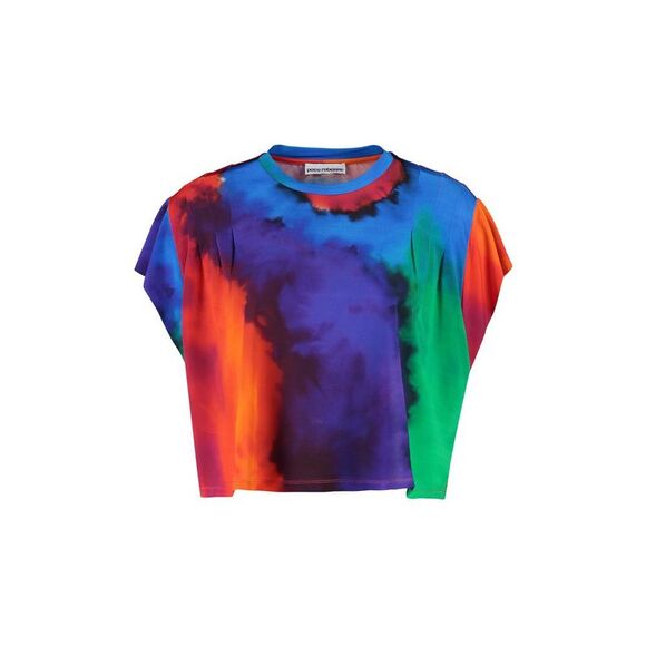 PACO RABANNE Tops - PACO RABANNE Tie-Dye Pleated T-Shirt Women MULTICOLOUR T-Shirts & Tops
